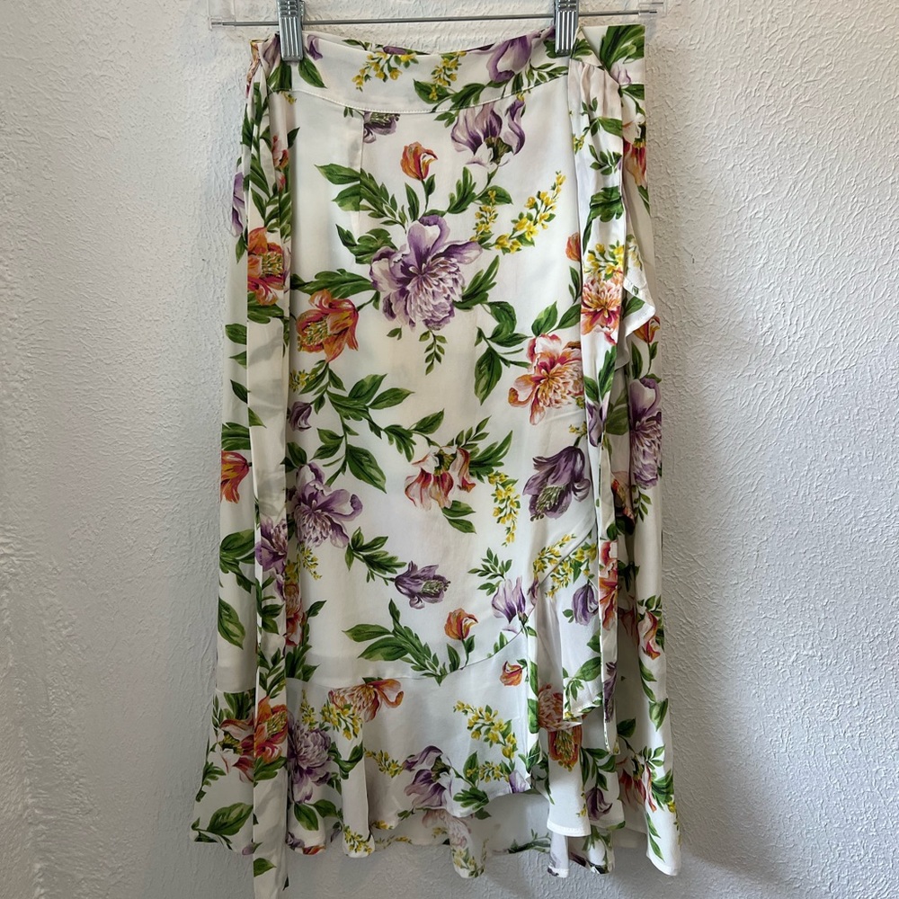 Amour Vert Silk Wrap Skirt NWT Size S